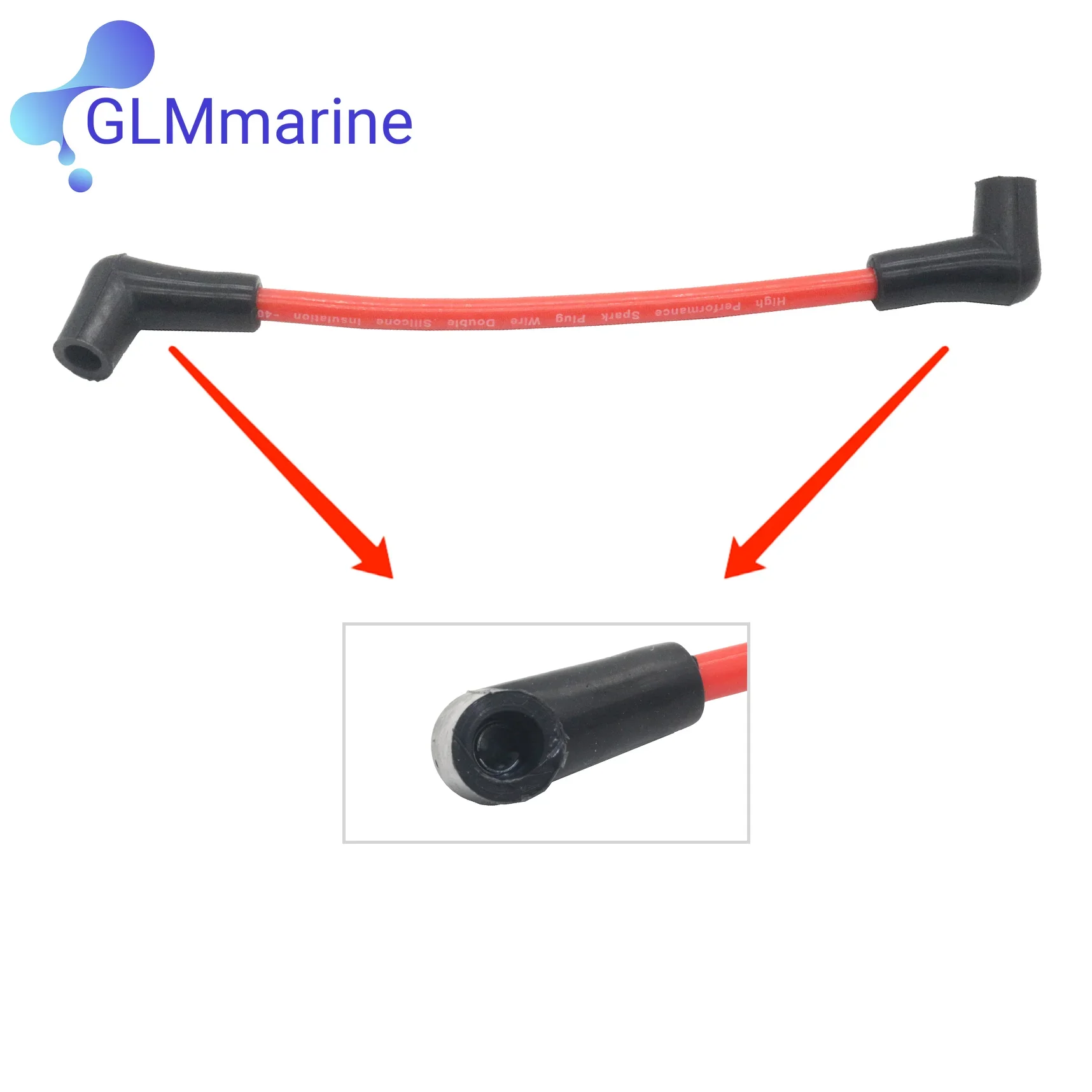 4 Pcs Outboard Spark Plug Lead Assy 9