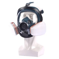 Protective mask, spray painted, chemical fire protection, wide field of view, full face mask, acid and alkali gas, 6800 gas mask