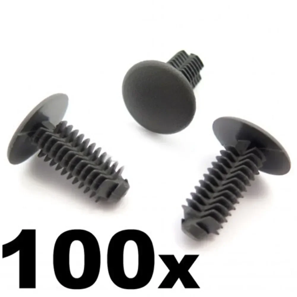 Replaces Fastener Rivet Trim Car Clips Dark Grey Fir Tree Parts Plastic 100pcs 18mm Head 8mm Hole High Quality