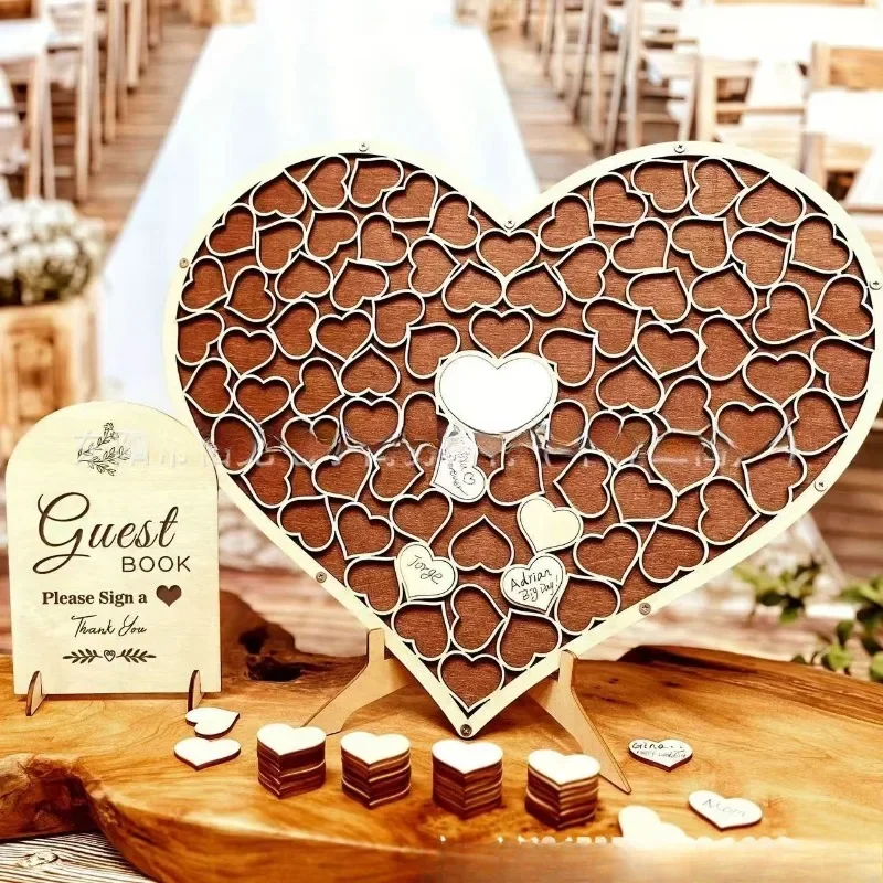 Wooden wedding party party big love, sign in the wooden decoration pendulum