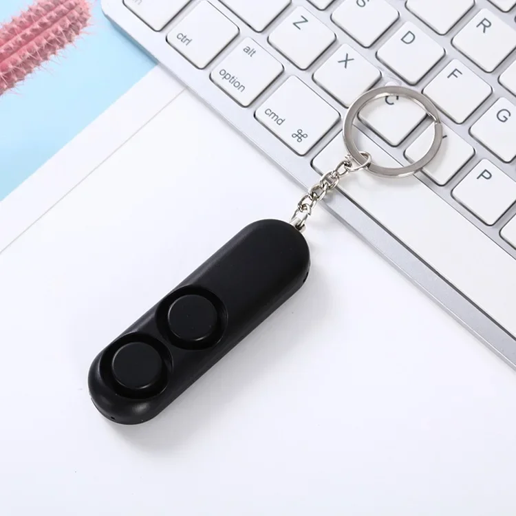 120dB Self Defense Anti-rape Device Attack Panic Dual Speakers Loud Alarm Alert  Safety Personal Security Keychain Bag Pendant