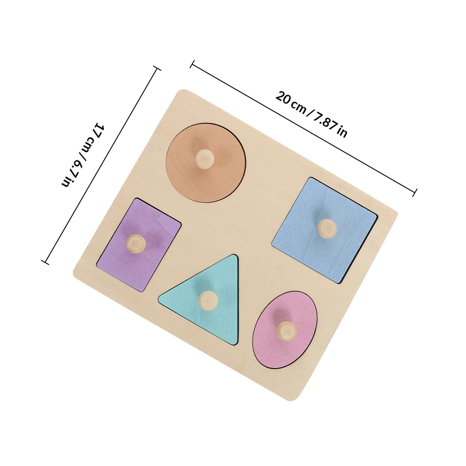 1 Satz 1 Satz geometrischer Formen-Puzzle aus farbigem Holz, passendes Spielzeug für Kinder, Gehirnentwicklung, frühes Lernen, Familie
