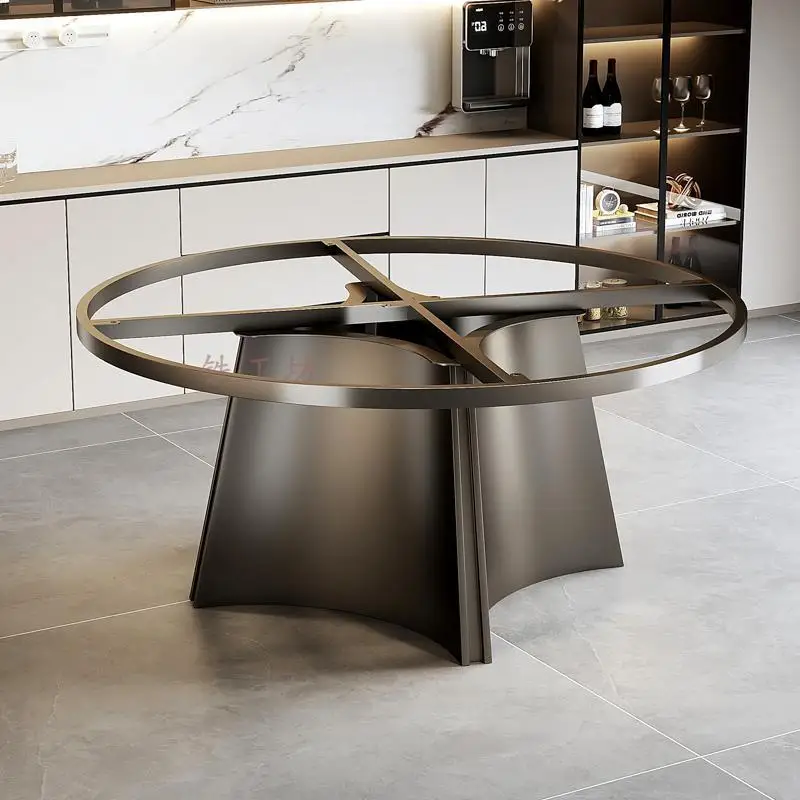 Stainless Steel Luxury Stone Table Legs Round Slate Dining Table Bracket Marble Round Table Legs Large Slab Round