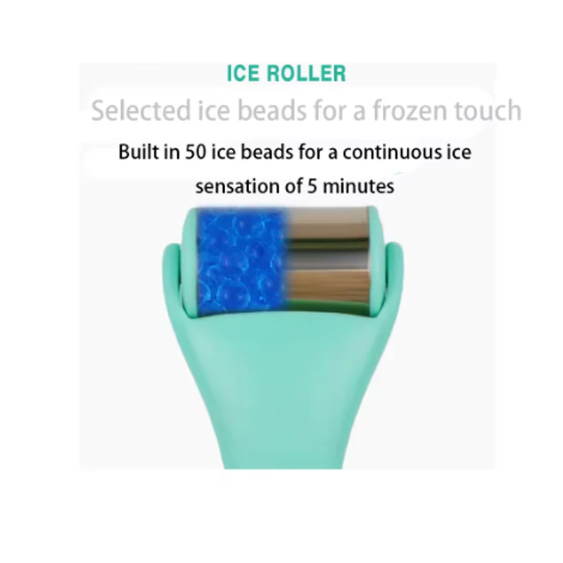 1 rodillo de hielo para masaje facial, rodillo de hielo para aliviar la hinchazón facial y ocular, cuidado de la piel para rodillos faciales