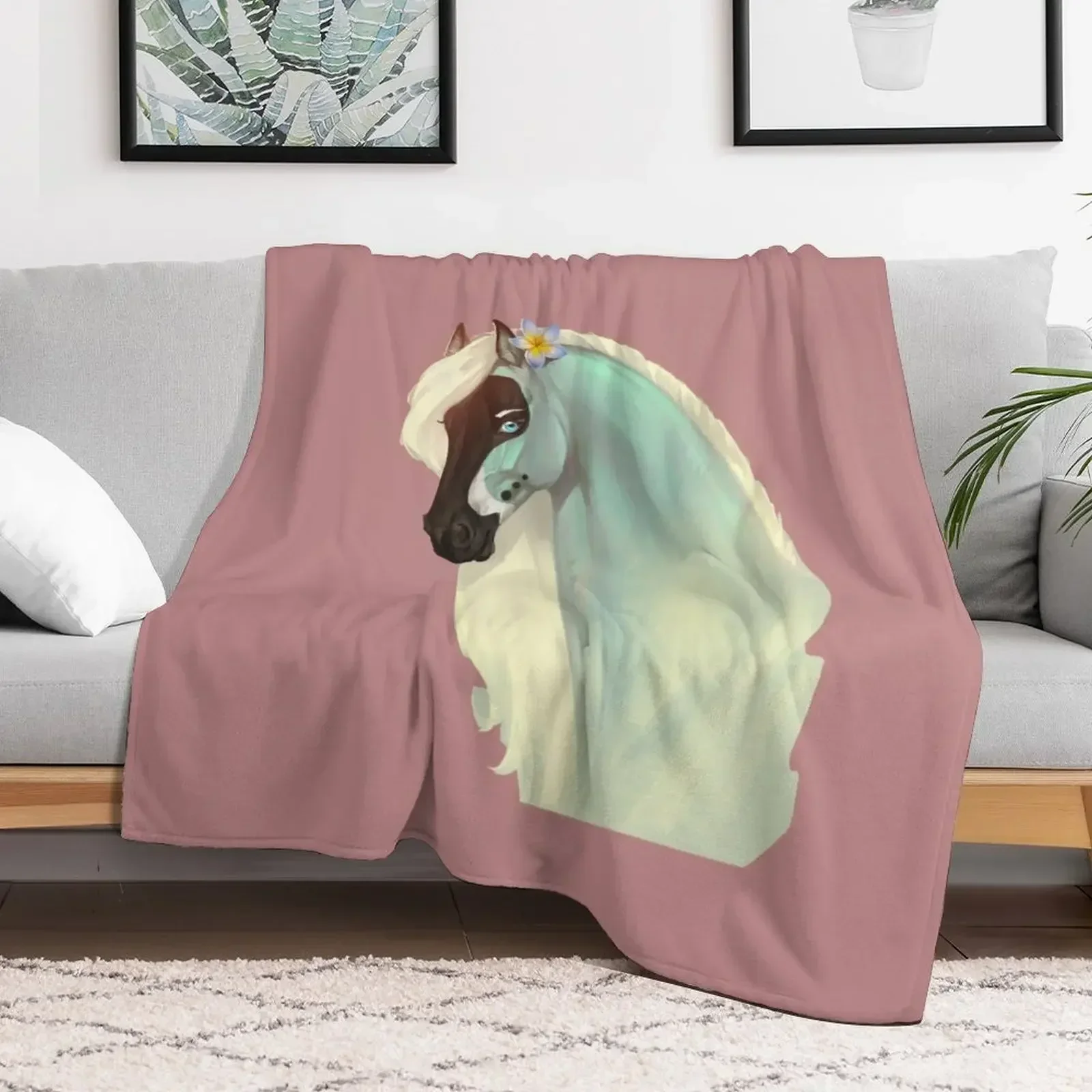 

Magic horse Throw Blanket Sofa for winter wednesday Blankets