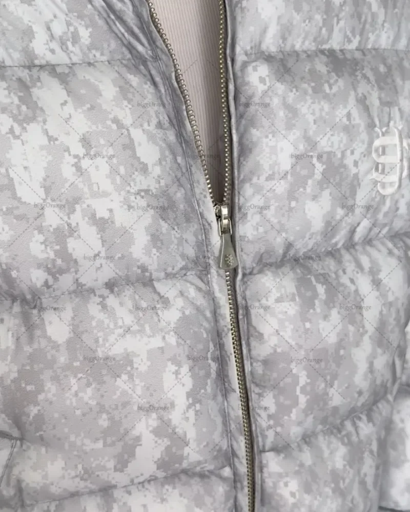 New High Street Trendy Streetwear Jacket Men Retro Harajuku Camouflage Parkas Zipper Hoodie Casual Solid Color Warm Coat Women