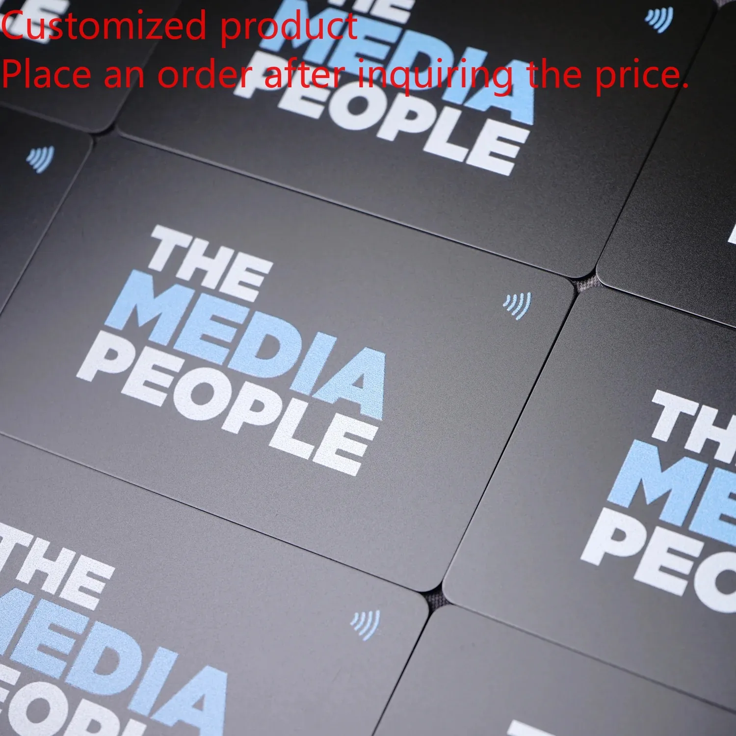 Customized product Customized Metal NFC Business Card High Quality Black Matte NFC213 215 216 Business Card Metal With Gift Box