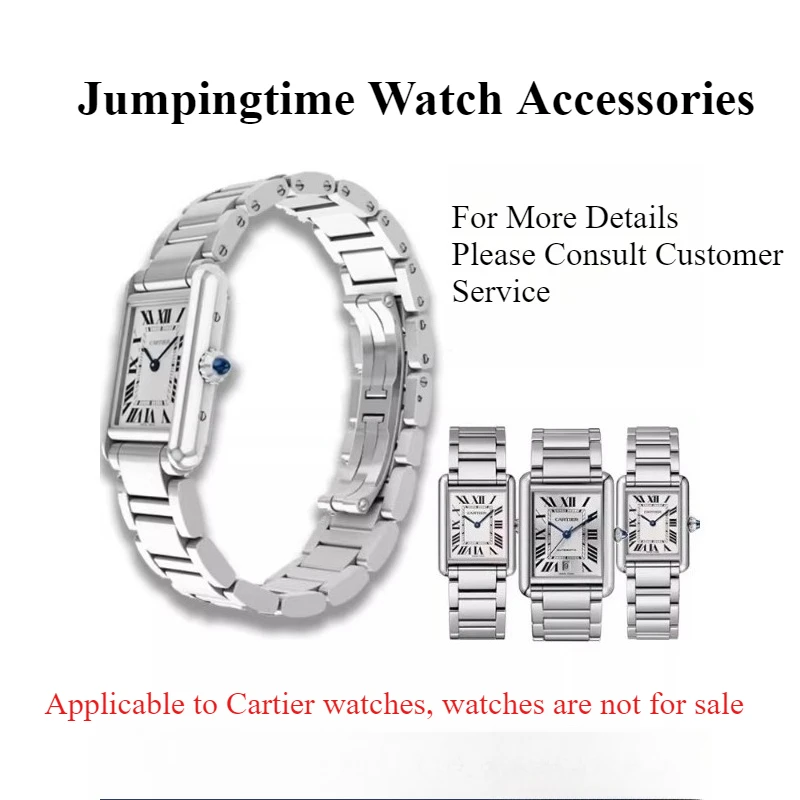

Suitable for Cartier Blue Balloon Watch with Steel Strap London Tank Must Bracelet for Men and Women 14mm16mm 18mm 20mm 22mm