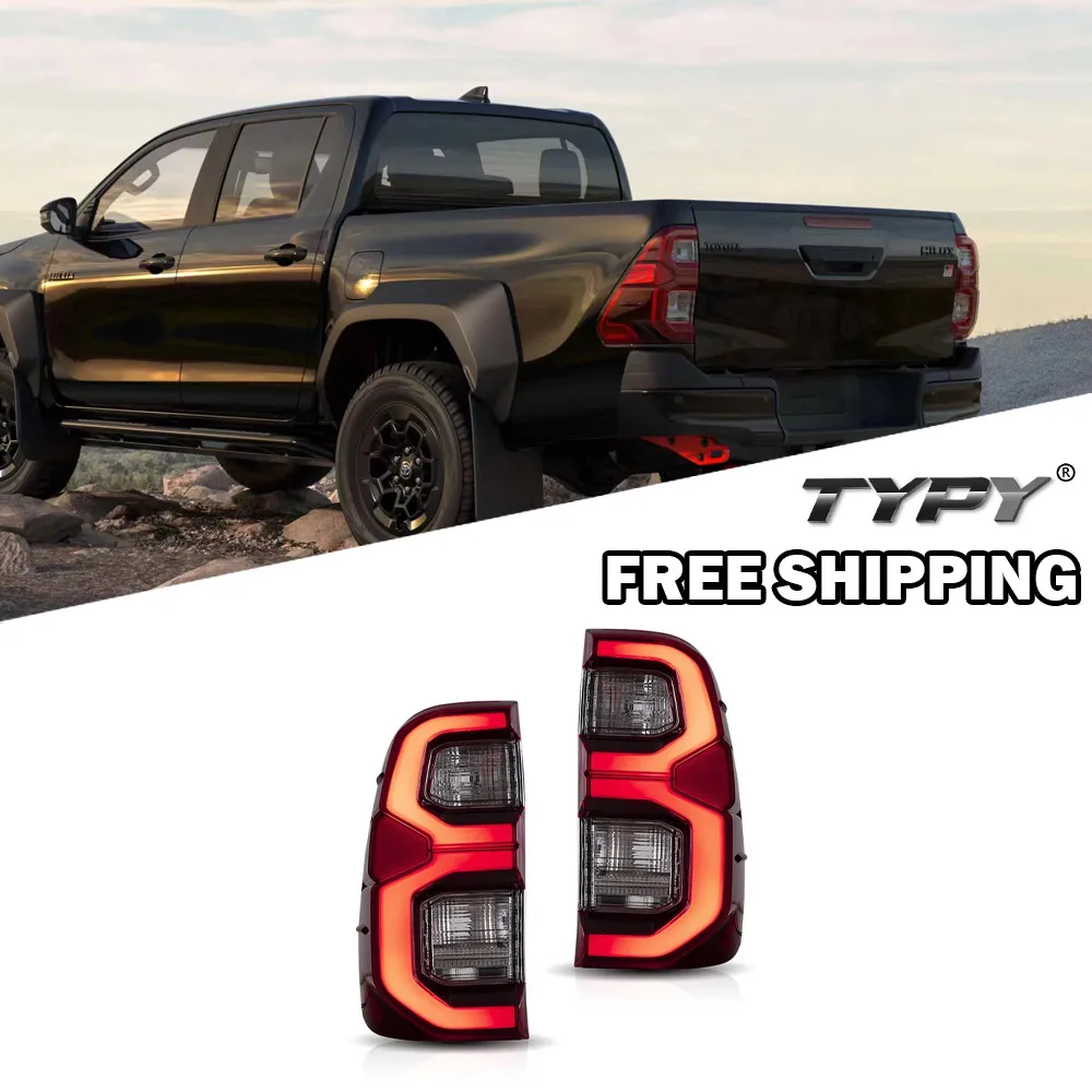 TYPY Car Tail Lamps For Toyota Hilux RevoRocco/Vigo 2015-2020 Upgraded LED Taillights Dynamic Turn Siganl Lamp Car Accessories