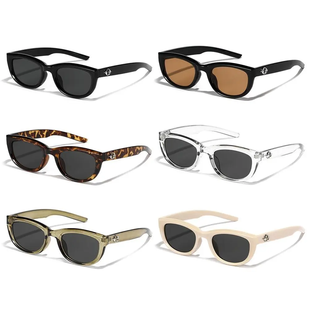 Square Rivet Sun Glasses Beach Oval Plastic Stylish Sunglasses Sunshade Glasses for Women & Men