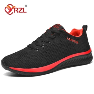 YRZL Men Shoes Breathable Mens Sneakers Comfortable Non Slip Casual Shoes Tenis Outdoor Lace Up Walking Sneakers for Men