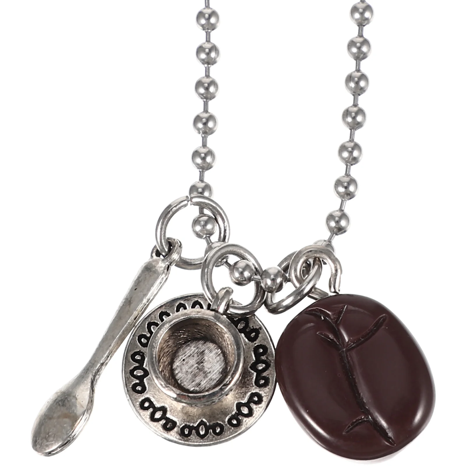 Elegante Vintage Legierung Lange Pullover Kette Kaffeetasse Anhänger Halskette Retro Anhänger Kette für Frauen und Männer Lange Pullover Halskette