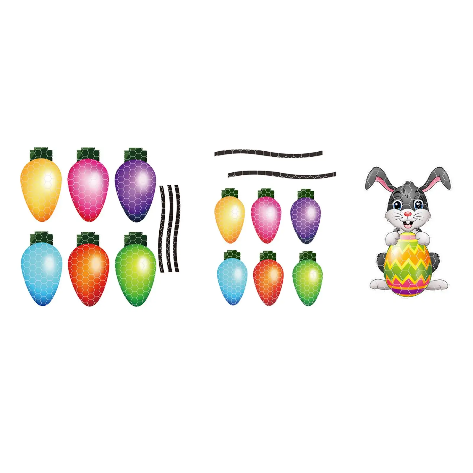 

Automobile Easter Reflective Car Stickers Colorful Adjustable Easily Install