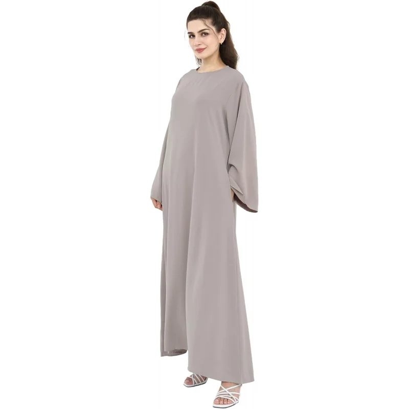 

Solid Color Abaya Dress for Women