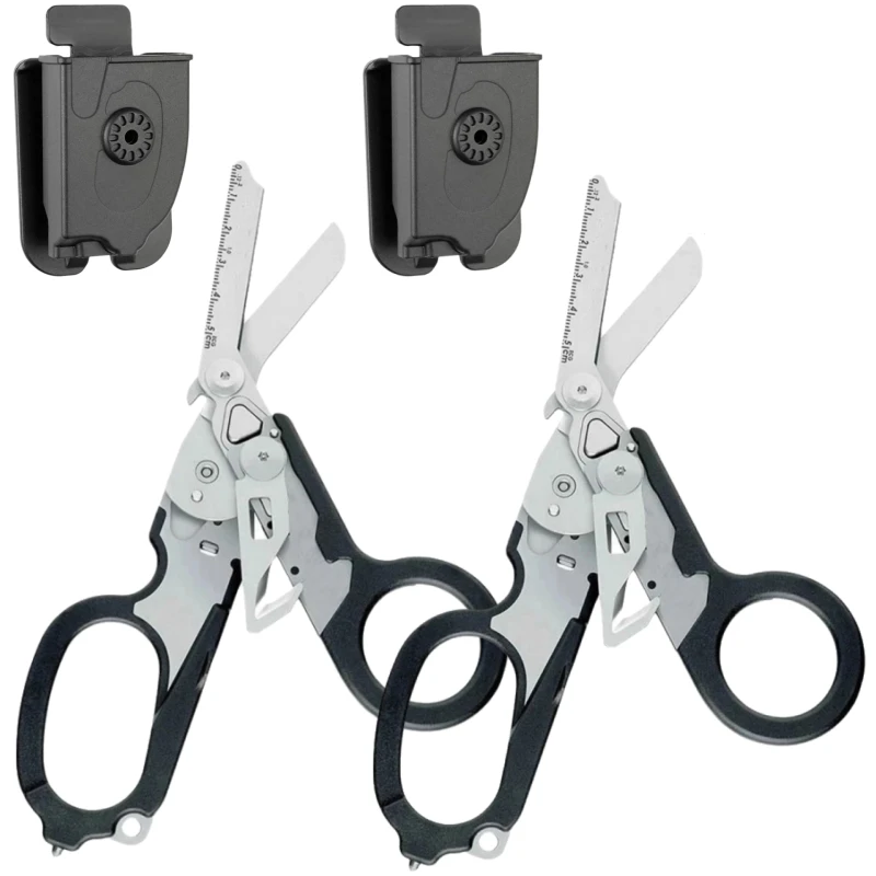 1/2PCS Multifunction Scissors First Aid Expert Tactical Folding Scissors Outdoor Survival Tool Combination Gadget