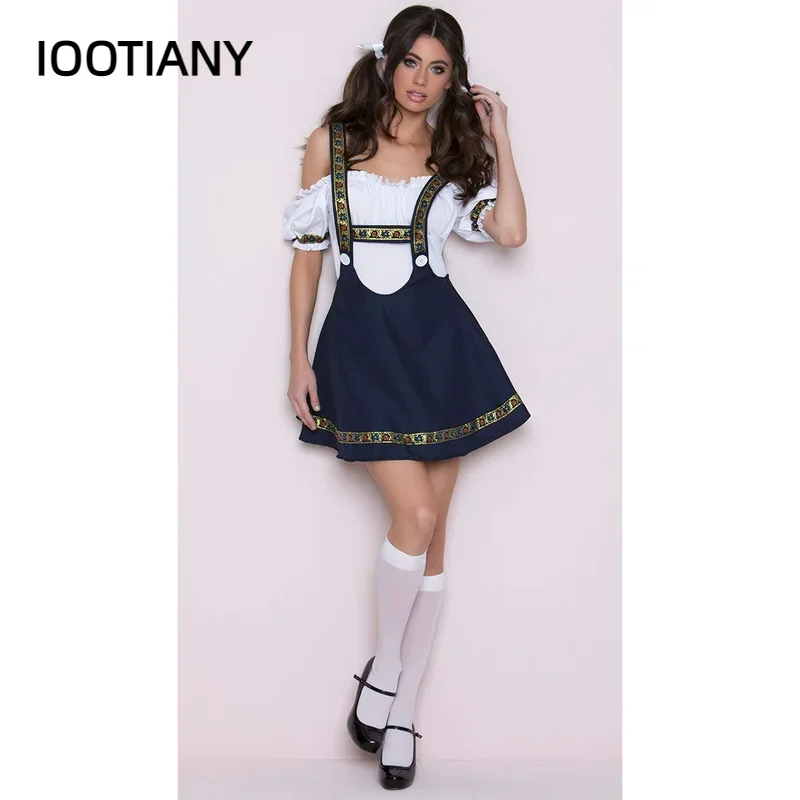 

Cosplay German Dirndl Dress Bavarian Oktoberfest Beer Girl Costume Adult Women Cosplay Halloween Party Fancy Dresses