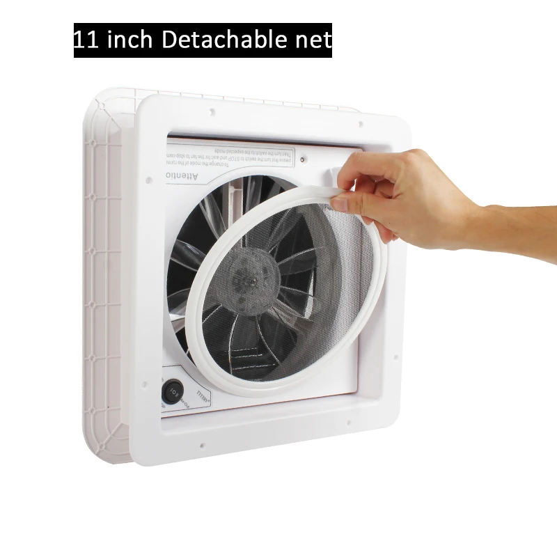 OEM de alta qualidade 11 Polegada CE 12V DC manual ou série elétrica malha destacável ventilação anti-UV telhado campista RV ventilador de ventilação