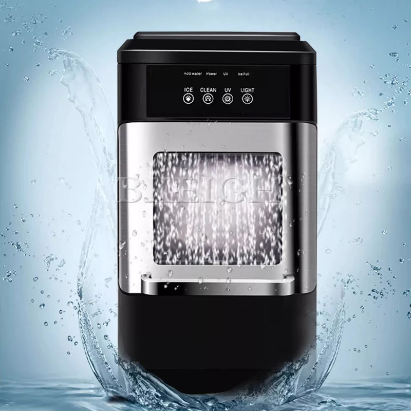 

Commercial Cube Ice Maker Desktop Ice Maker Automatic Cleaning Liquid Freezer