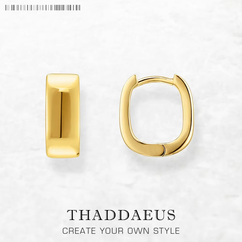 

Angular Shape Creole Hinged Hoop Earrings,Europe Fine Jewelry For Women Men Trendy Gift In 925 Sterling Silver