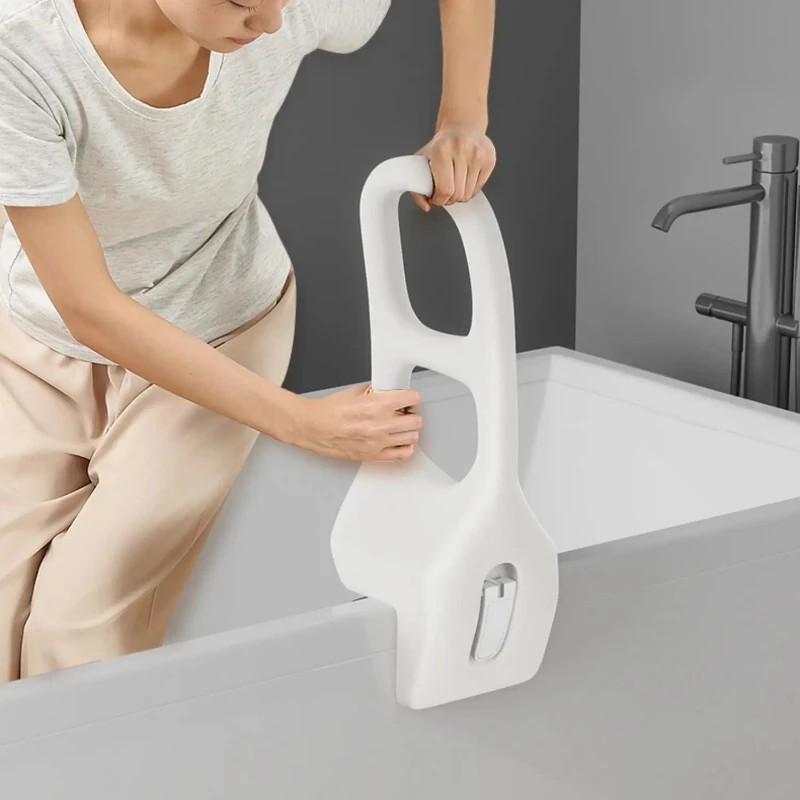 

‌Bathtub Grab Bar - No Drill Safety Handle for Elderly Adjustable Bath Rail with Non-Slip Pads, Shower Support for Senior Safety