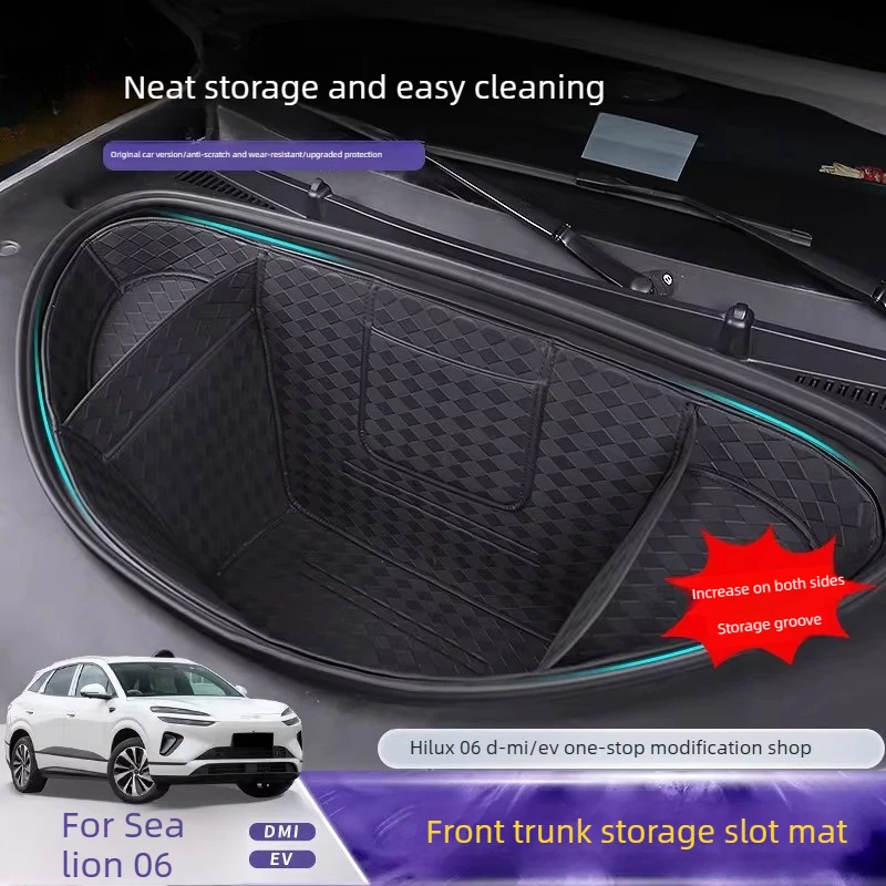 

Коврик для переднего багажника BYD Sea Lion 06 EV, полноразмерный кожаный защитный коврик для переднего отсека, аксессуары для интерьера с защитой от царапин