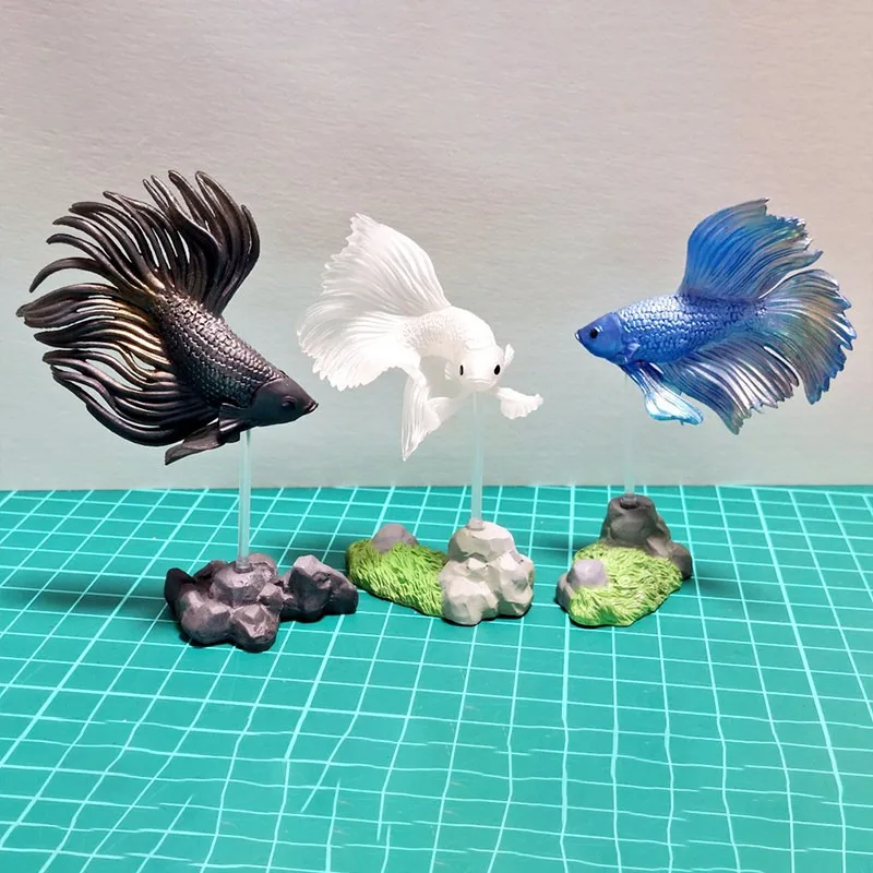 Original STASTO Japan Gashapon Figure Anime Cute Betta Fish Model Bettas Action Figurine Capsule Toys Creative Gift