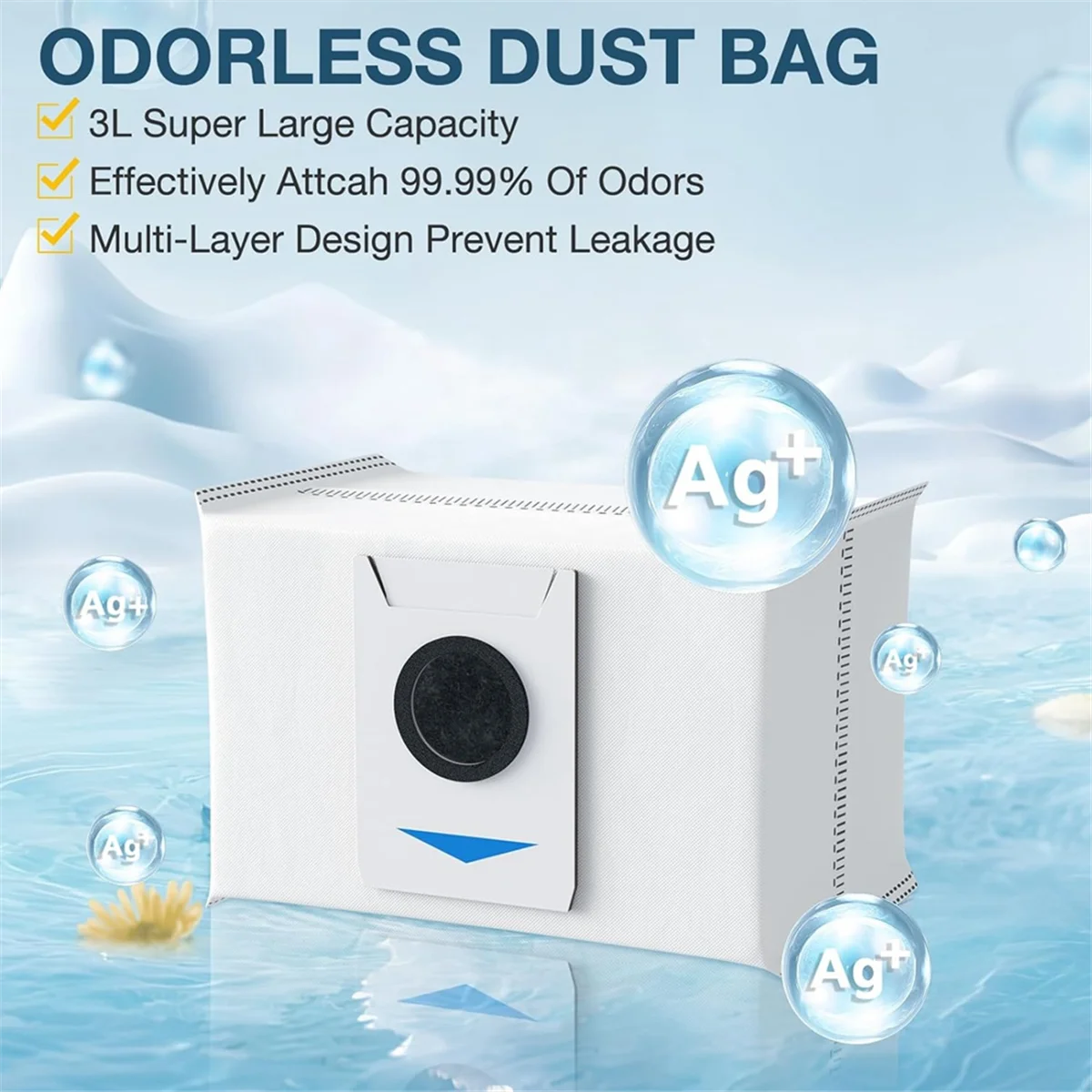 ل ECOVACS T20 Omni/Max/Pro/T20 Max مجموعة ملحقات المكنسة الكهربائية فرشاة جانبية رئيسية فلتر Hepa ممسحة أكياس الغبار القماشية — A19G