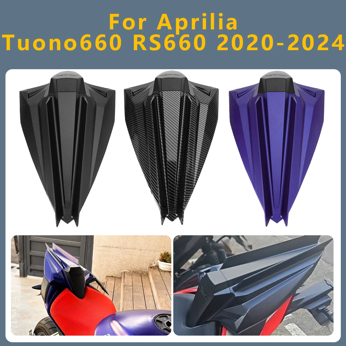 

Motorcycle Rear Passenger Pillion Rear Seat Cover Cowl for Aprilia Tuono660 RS660 RS-660 Tuono-660 2024 2020-2023 RS Tuono 660