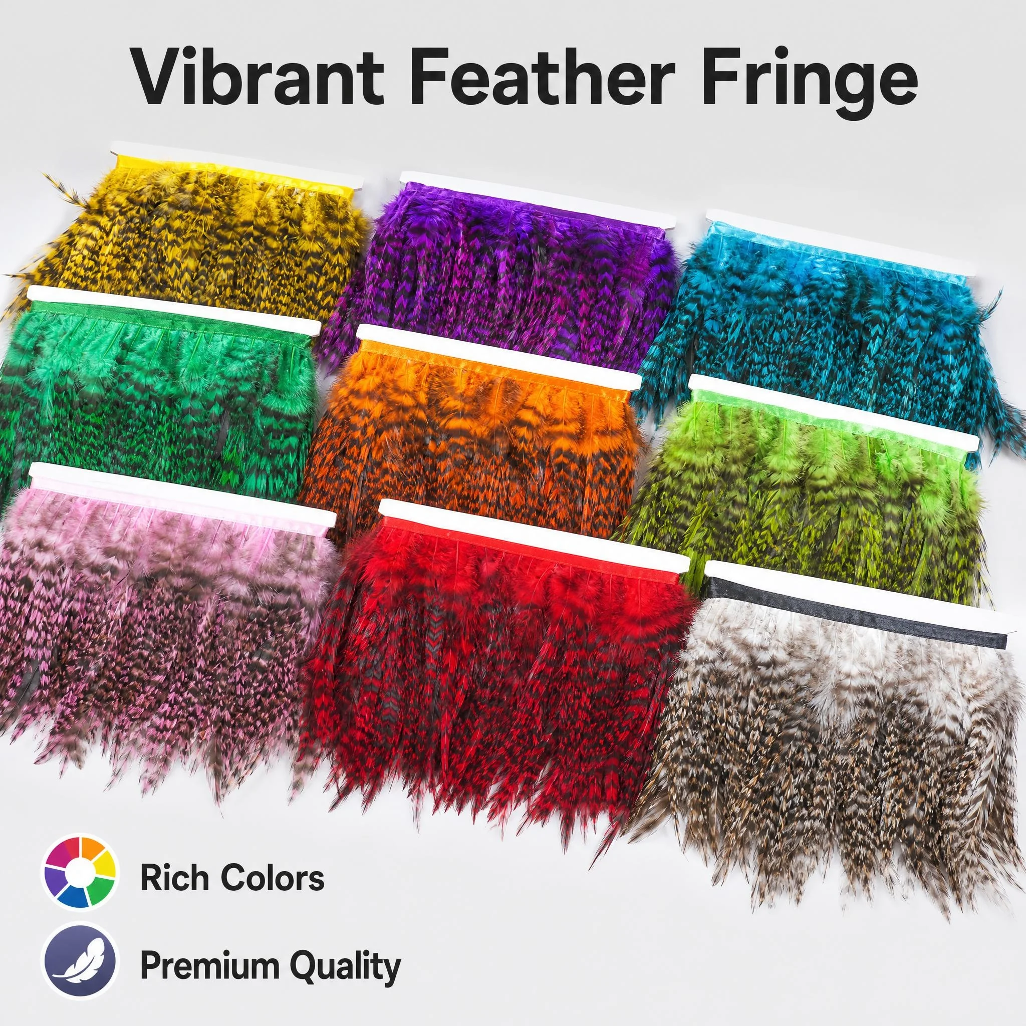 Rooster Feather Trim 1-10Meters 8-14cm Pointed Feather Fringe DIY Sewing Costume Clothing Skirt Dress Stage Decoration Craft