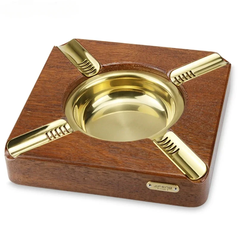 Cigar Ashtray Metal Ashtray with Solid Base for Home, Office, Outdoor, Bar