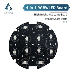 Piezas de reparación de iluminación de escenario, RGBW cabezal móvil, tablero LED, DMX12X12W, 12x12w