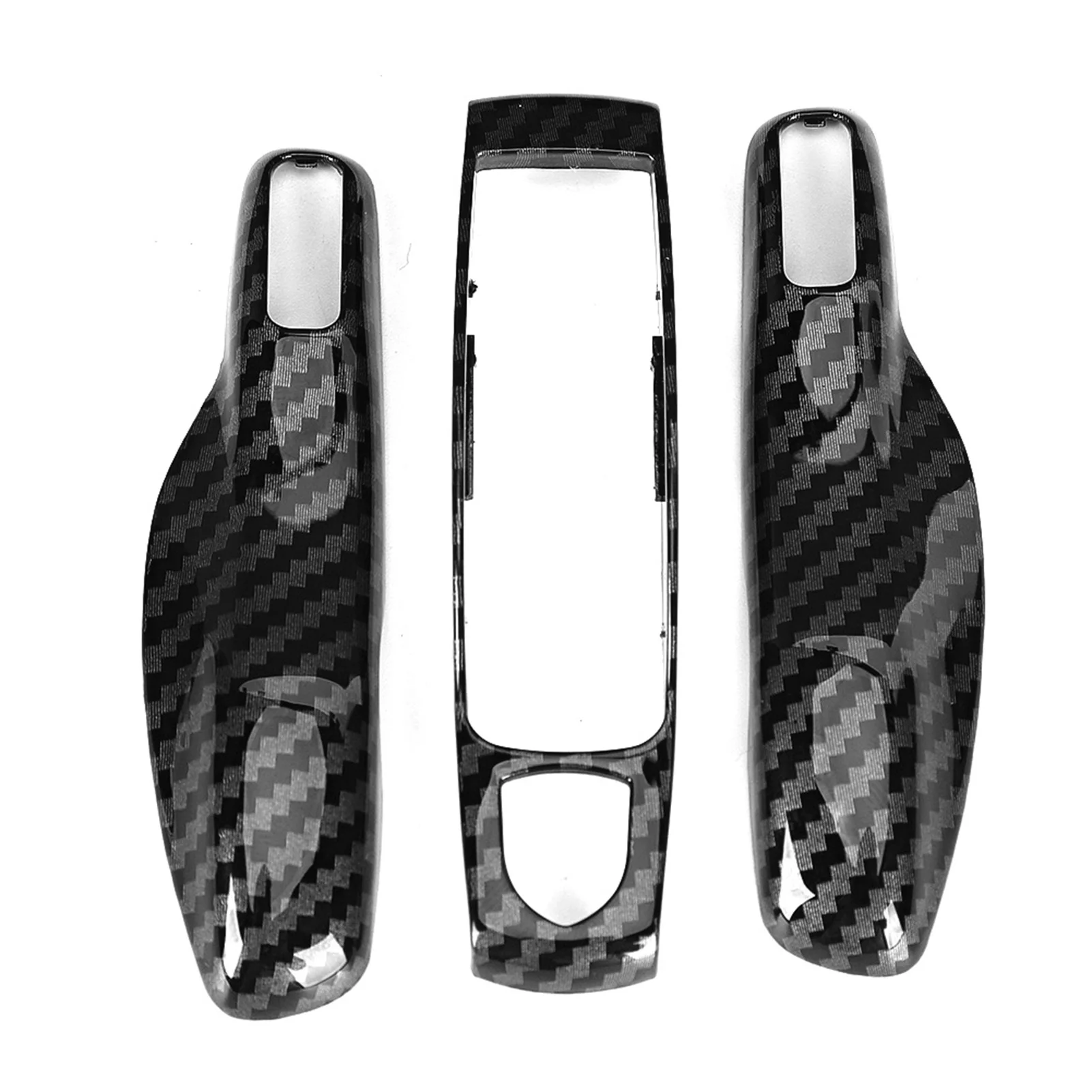 

3pcs/set Carbon Fiber Car Key Trim Cover Fit for Car Key Case Remote Key Trim Remote Key Cover Key Cover for Posche Cayman