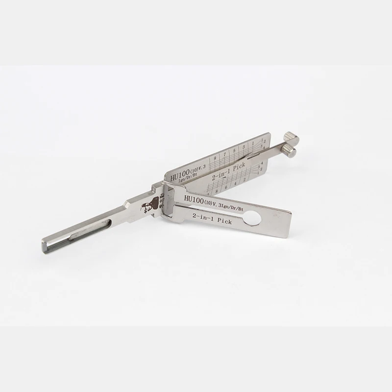 Lishi  lpick Set Car HU100  (10)  V.3 2in1 2-IN-1 HU 100 Smith Ign/Dr/Bt  l Pick and Decoder Car Door Auto  lsmith Opening