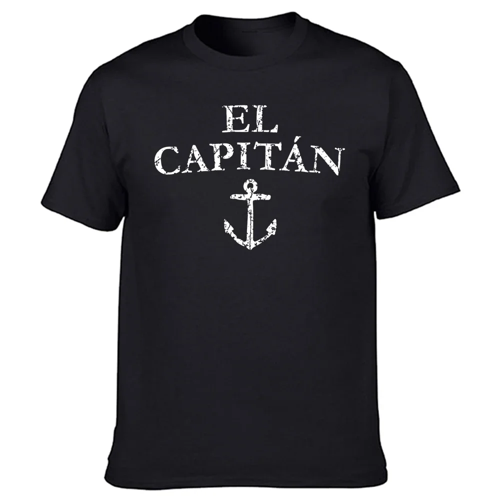 Cotton Streetwear Short Sleeve Birthday Gifts Summer Style T-shirt Mens Clothing Funny El Capitan Captain Boat Sail T Shirts