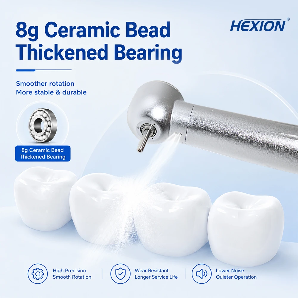 Großverkauf Dental-Faseroptik-LED-E-Generator / Ohne LED Schnelles Hochgeschwindigkeits-Handstück mit Druckknopf 4/2-Loch-Luftturbine N-S/K-Stil – Detail 8