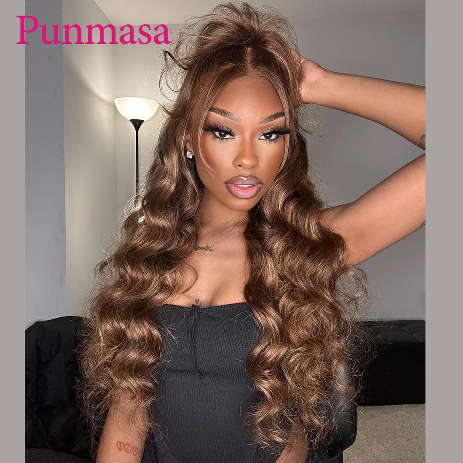 Highlight Omber Color Peruvian 200% 13x6 Lace Front Wig Body Wave 13x4 Wear Go Human Hair 5x5 Transparent Lace Wigs Punmasa Hair