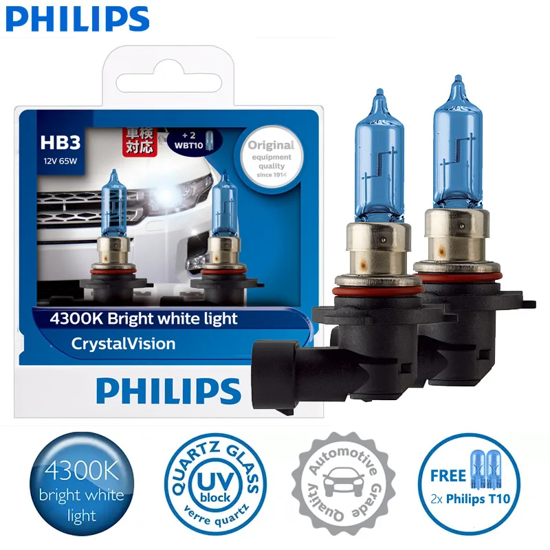 Philips HB3 9005 P20d 12V 60W Crystal Vision 4300K Bright White
