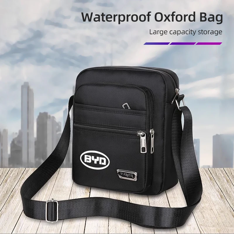 Car Shoulder Bag Sports Crossbody Bag Travel Backpack Men's Chest Storage Accessories For Byd Song Plus Seal u Dmi Ev 3