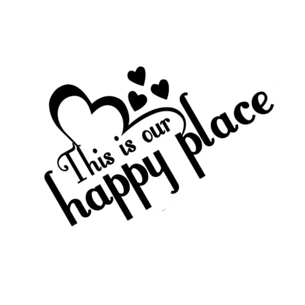 

Car Sticker Creative Happy Place Decor Decal for Caravan Campervan Trailer RV Motorhome Camper Van Bus