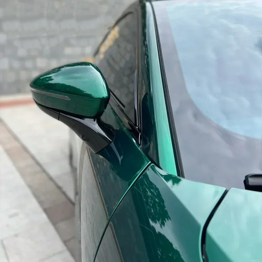 Car PET Agate Green Metallice Vinyl Film Auto Decal Sticker With Air Release Technology Motorcycle Car Body Decor Accessories