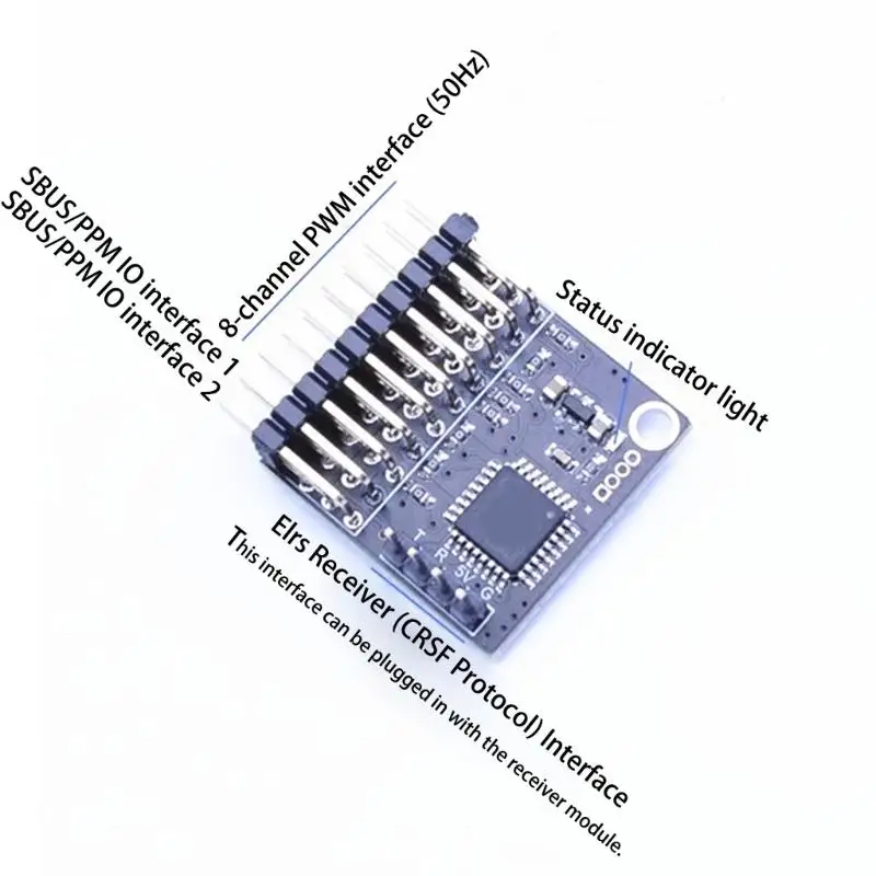 

652F Easy Integration Adapter for UAV FPV Supporting CRSF SBUS PPM and Wide Voltages Input