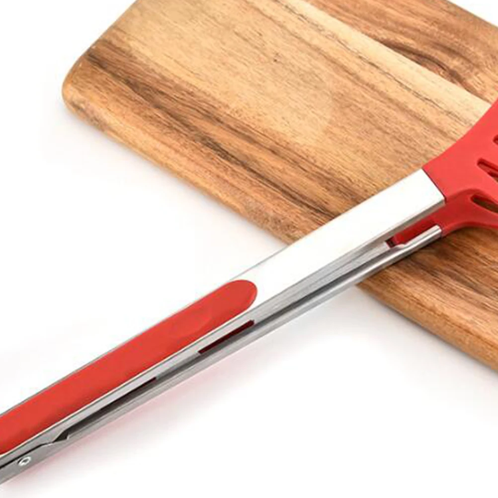 

2Pcs Silicone Food Clip Comb Shaped Kitchen Tong Spaghetti Bbq Clip Space Saving Hanging Loop Tool Silicone Bbq Tongs