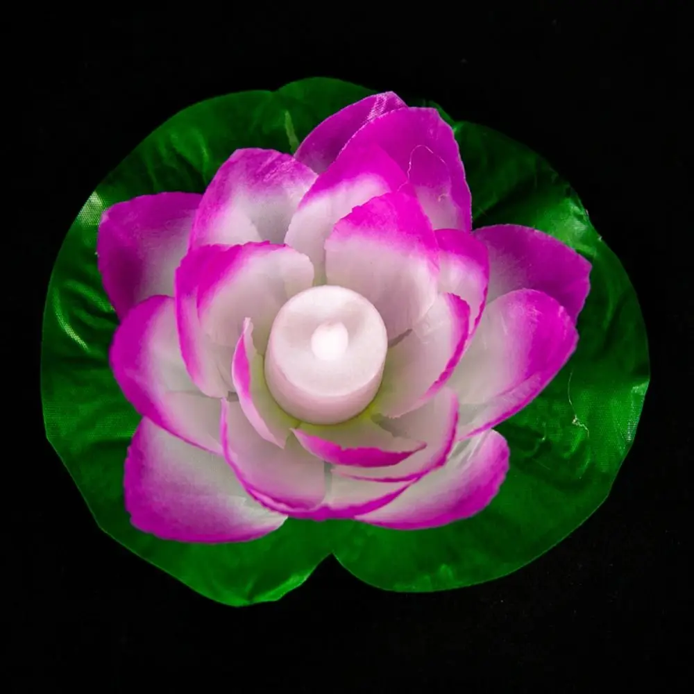 Floating Induction Floating Water Lotus Lamp LED Electronic Candle Waterproof Artificial Lotus Lamp Lotus 19cm Lotus Night Light