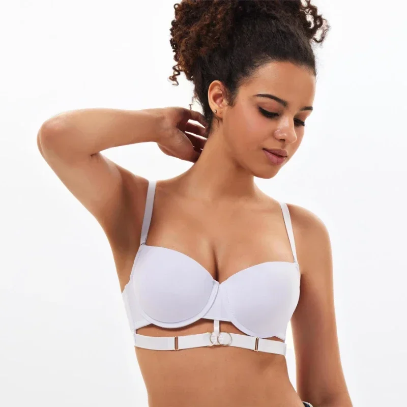 Bralette Half Cup Bezszwowe fiszbiny dla kobiet Miękki biustonosz Seksowna bielizna Biustonosz z wyściółką Push Up Komfortowa niewidoczna bielizna