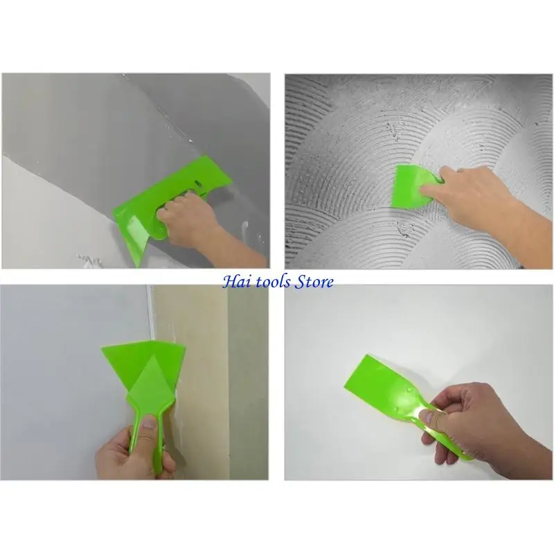 X37E Multiple Size Plastic Putty Scraper Set For Home Improvement Efficient Spackling