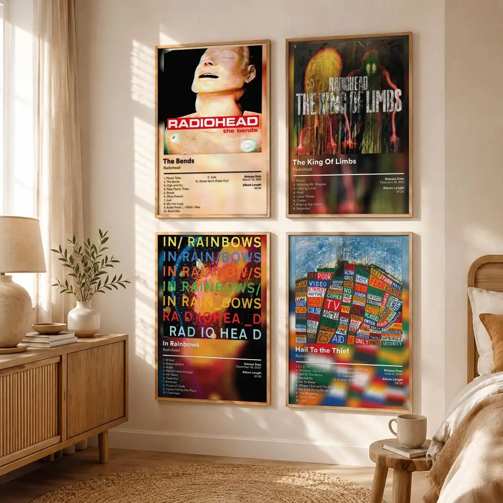 Alternative Rock Band R-Radiohead Poster All-match HD Waterproof Self-Adhesive Wall Art Sticker For Home Bedroom
