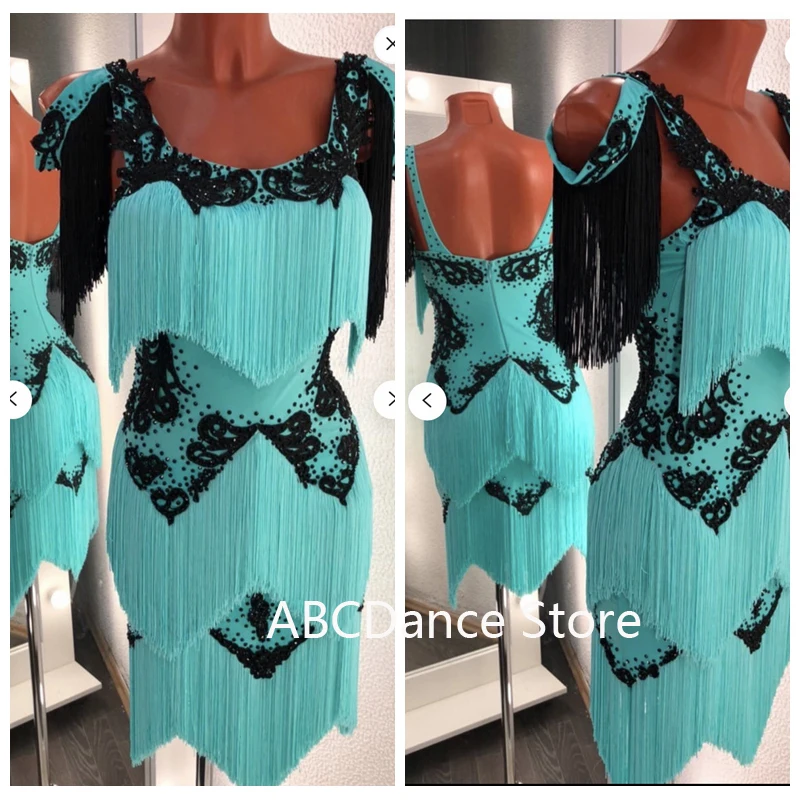 New style competition latin dance dress costume latin dancewear ladies dresses costume  sexy latin wear gradation color   gradat