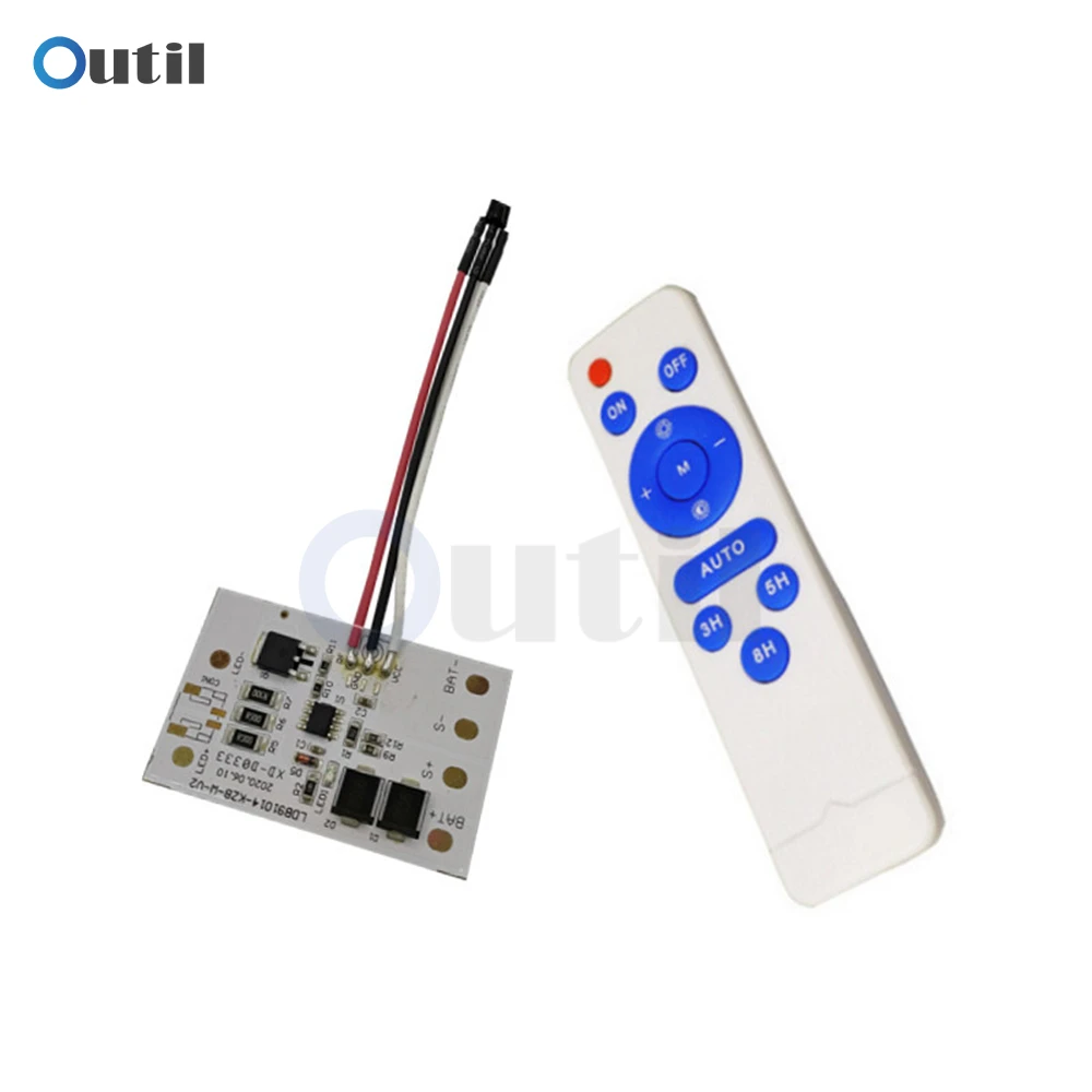 3.2V 3.7V Remote Control Solar Ceiling Light Control Panel Solar Flood Light Integrated Street Light 30W Circuit Board Driver