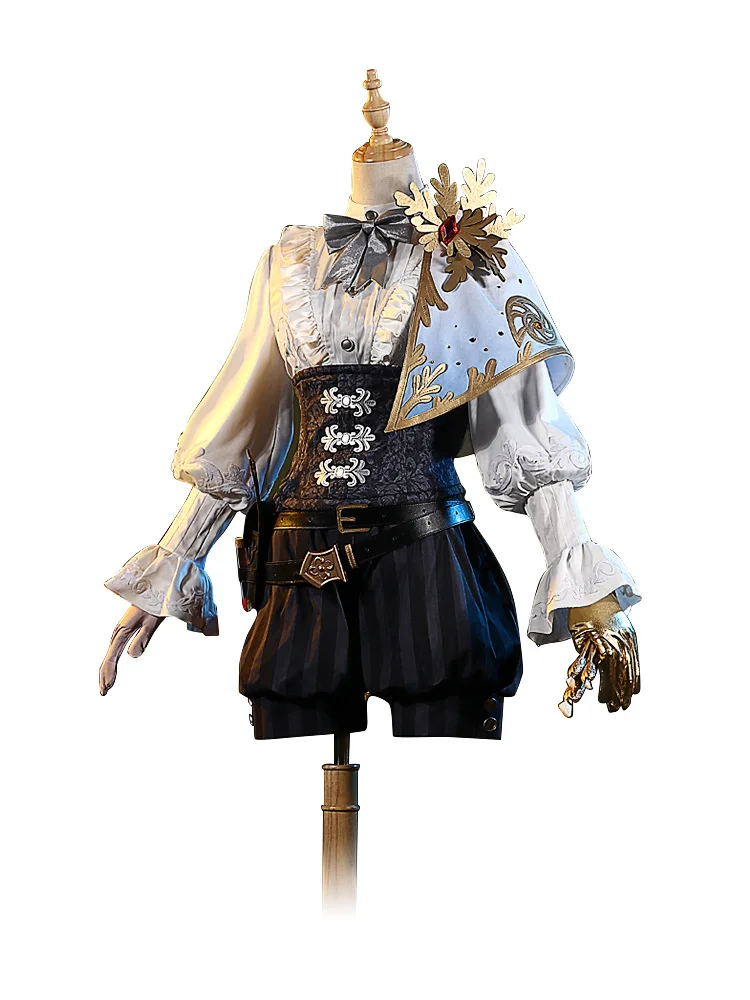 Game Identity V Edgar Valden Painter Alchemist Gold Skin Suit Uniform cosplay costume for Halloween Fancy Stage Performance Prop