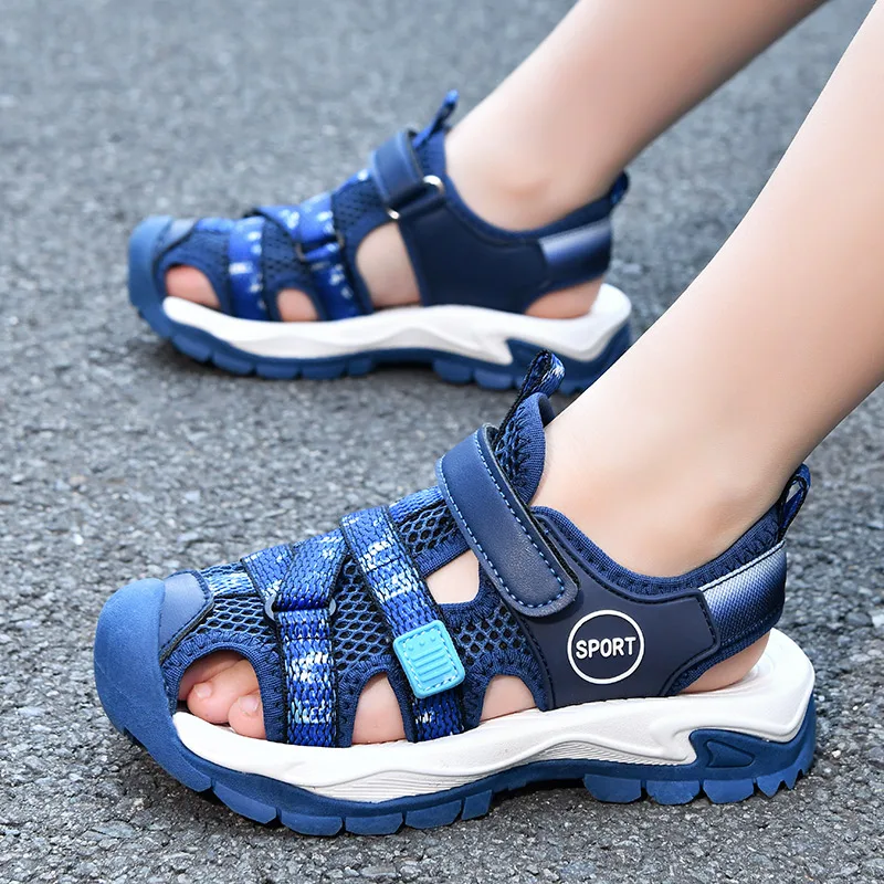 

2025 New Summer Sports Kid's Sandals Closed-Toe Outdoor Boys Shoes Breathable Casual Beach Shoes for Big Kid's Casual Footwear